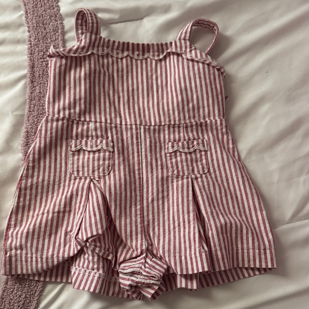 Striped Pink Kids Romper